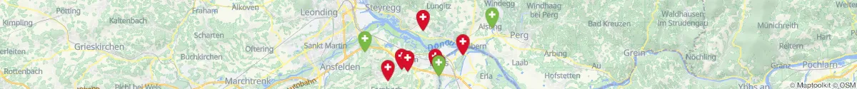 Kartenansicht für Apotheken-Notdienste in der Nähe von Enns (Linz  (Land), Oberösterreich)